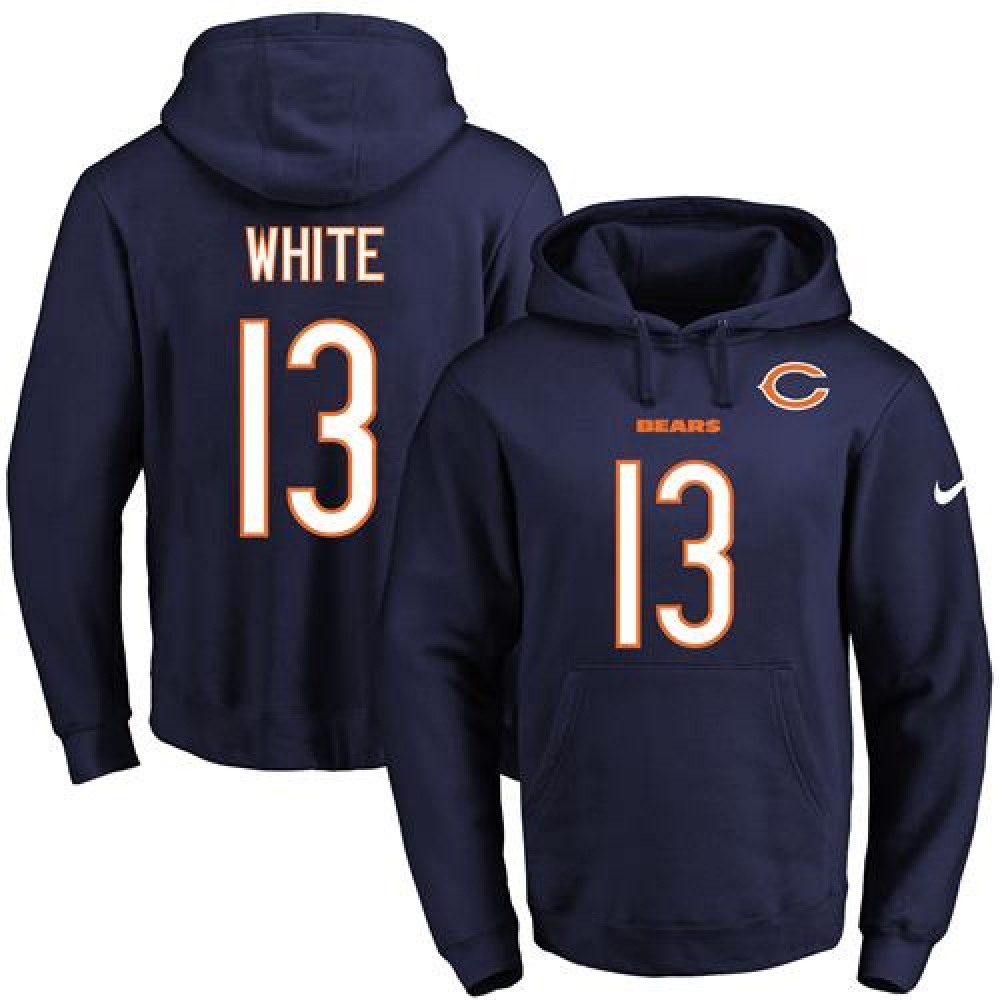 Bears #13 Kevin White Navy Blue Name & Number Pullover NFL Hoodie 1