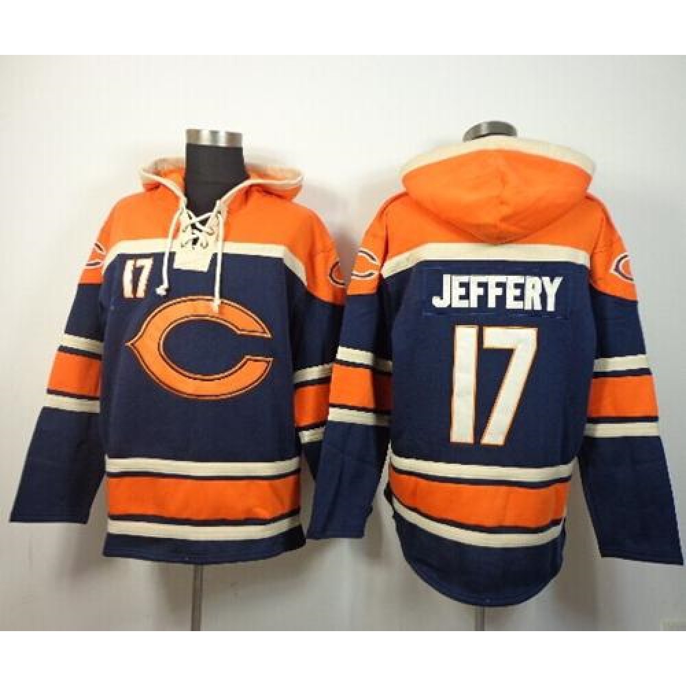 Bears #17 Alshon Jeffery Navy Blue Sawyer Hoodie Sweatshirt NFL Hoodie 1