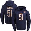 Bears #51 Dick Butkus Navy Blue Name & Number Pullover NFL Hoodie