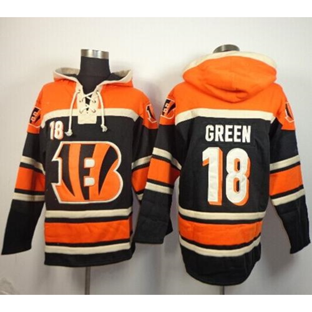 Bengals #18 A.J. Green Black Sawyer Hoodie Sweatshirt NFL Hoodie 1