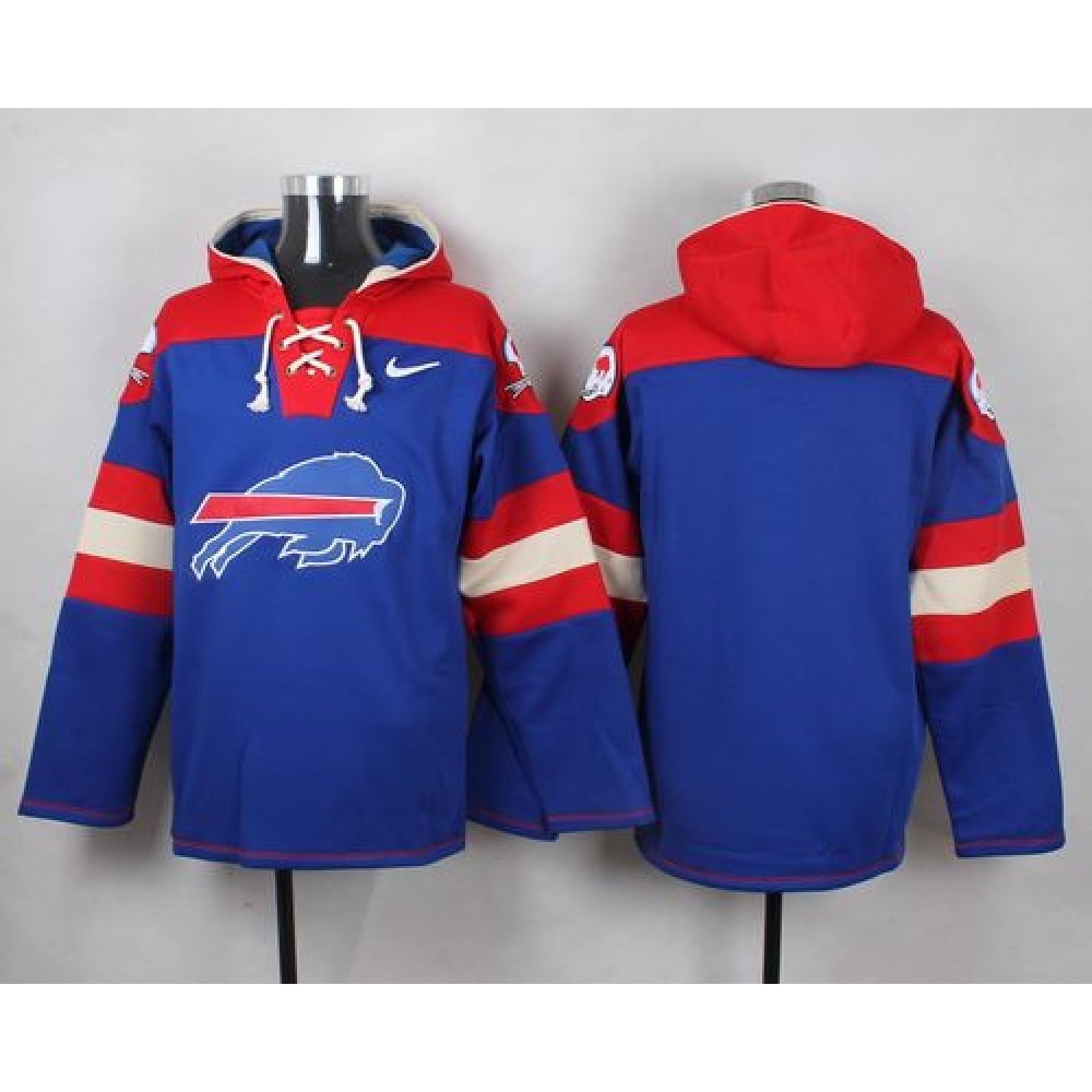 Bills Blank Royal Blue Player Pullover NFL Hoodie 1