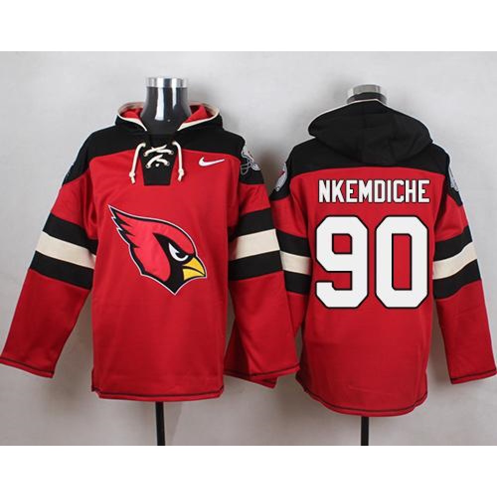 Cardinals #90 Robert Nkemdiche Red Player Pullover NFL Hoodie 1