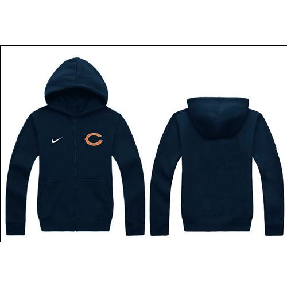 Chicago Bears Authentic Logo Hoodie Navy Blue 1