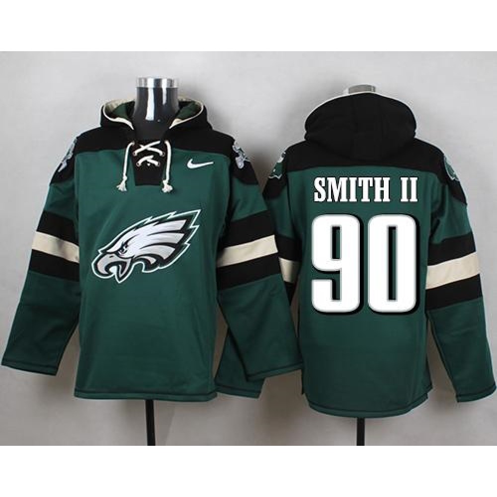 Eagles #90 Marcus Smith II Midnight Green Player Pullover NFL Hoodie 1