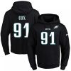 Eagles #91 Fletcher Cox Black Name & Number Pullover NFL Hoodie