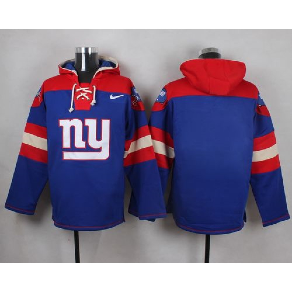Giants Blank Royal Blue Player Pullover NFL Hoodie 1