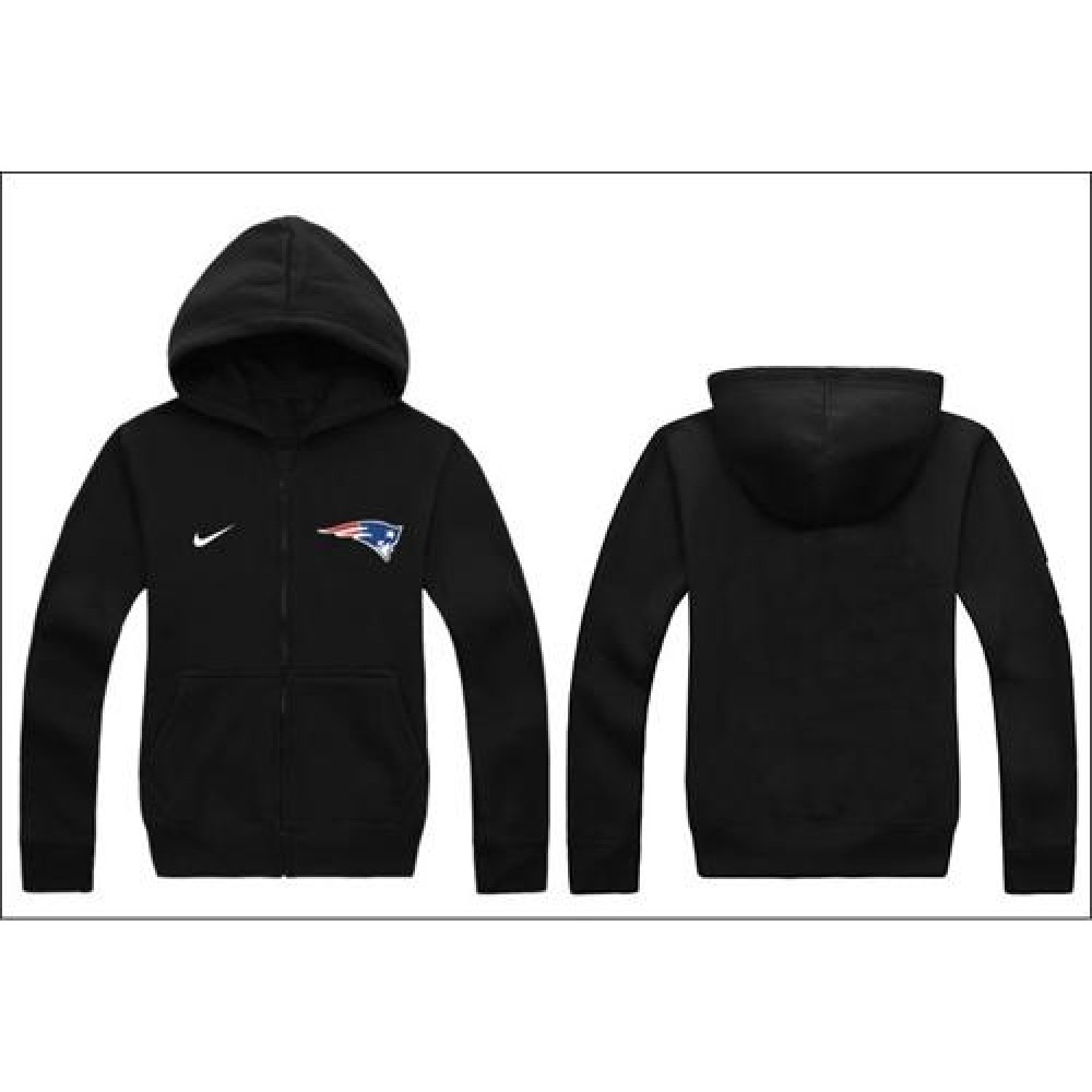New England Patriots Authentic Logo Hoodie Black 1