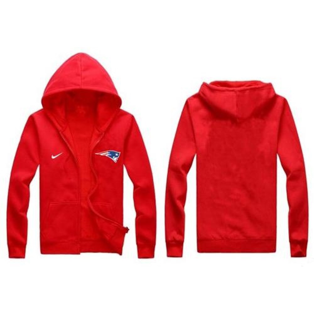 New England Patriots Authentic Logo Hoodie Red 1