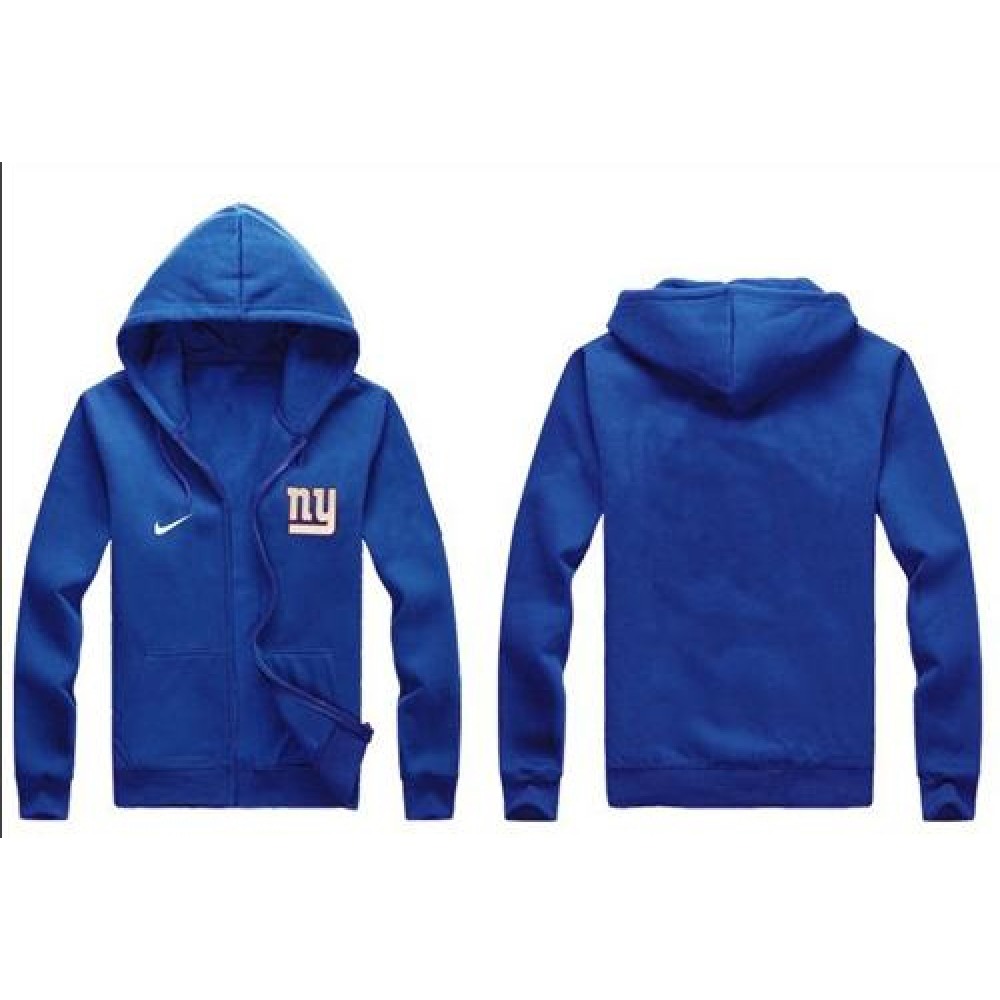 New York Giants Authentic Logo Hoodie Blue 1