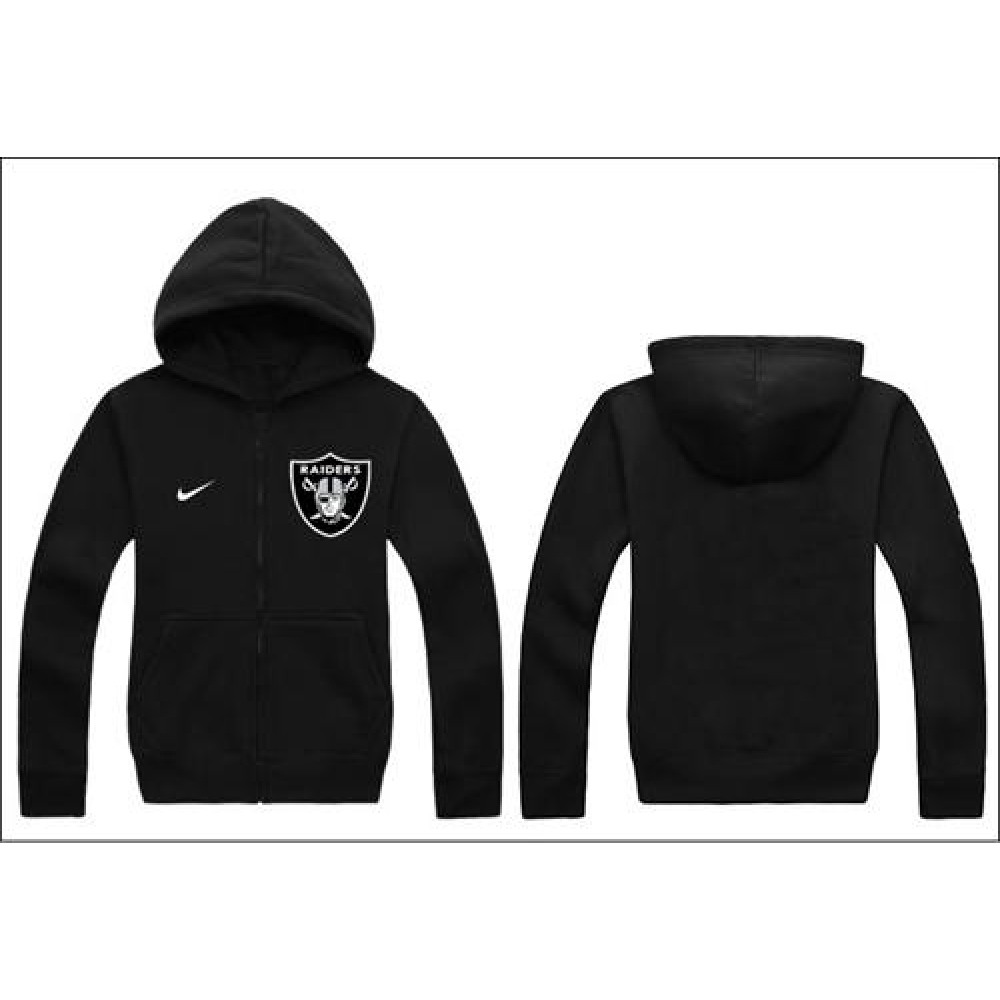 Oakland Raiders Authentic Logo Hoodie Black 1