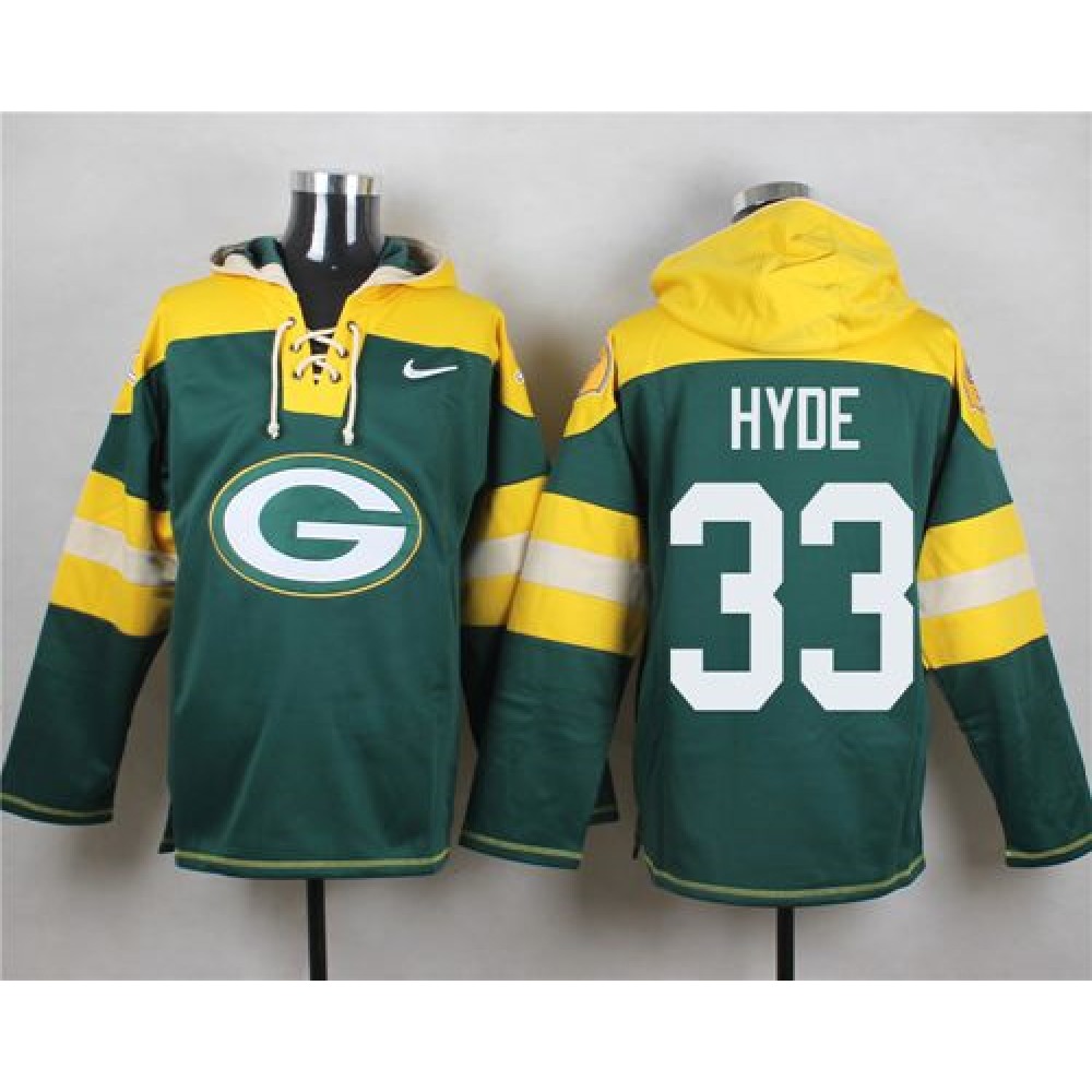 Packers #33 Micah Hyde Green Player Pullover NFL Hoodie 1