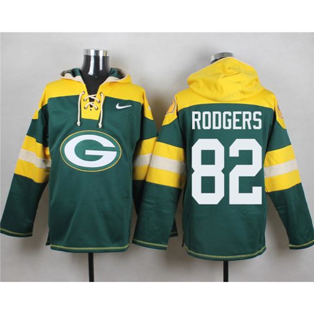 Packers #82 Richard Rodgers Green Player Pullover NFL Hoodie 1