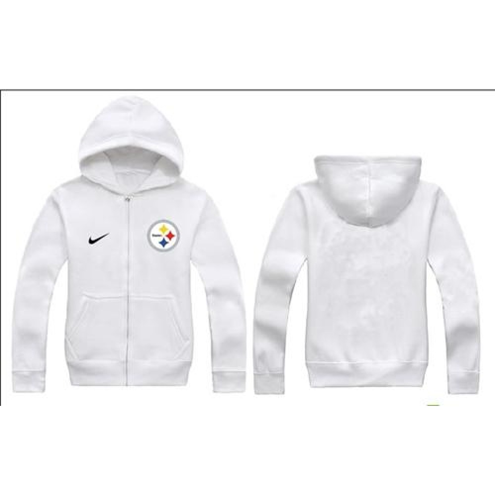 Pittsburgh Steelers Authentic Logo Hoodie White 1