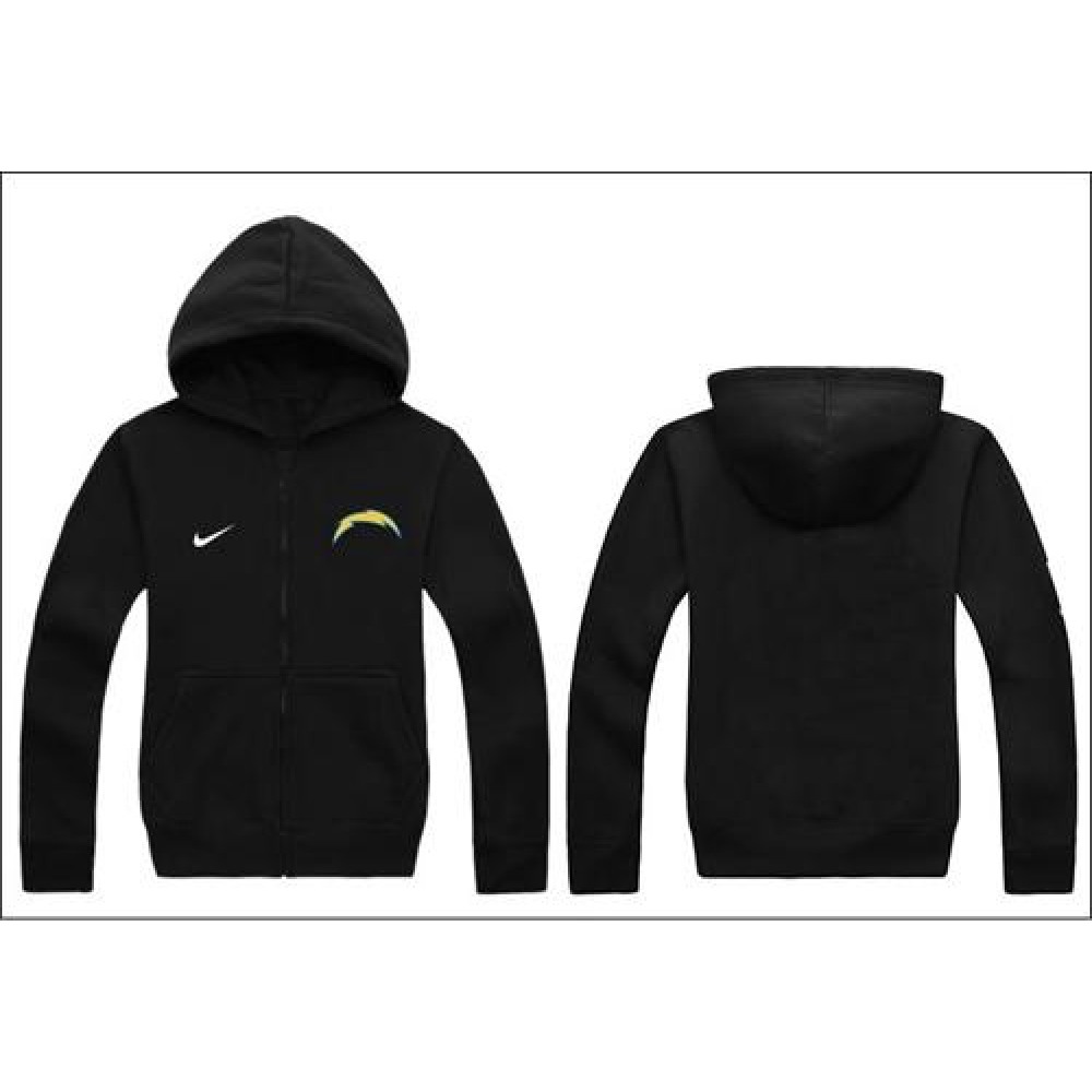 San Diego Chargers Authentic Logo Hoodie Black 1