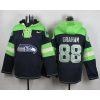 Seahawks #88 Jimmy Graham Steel Blue Player Pullover NFL Hoodie