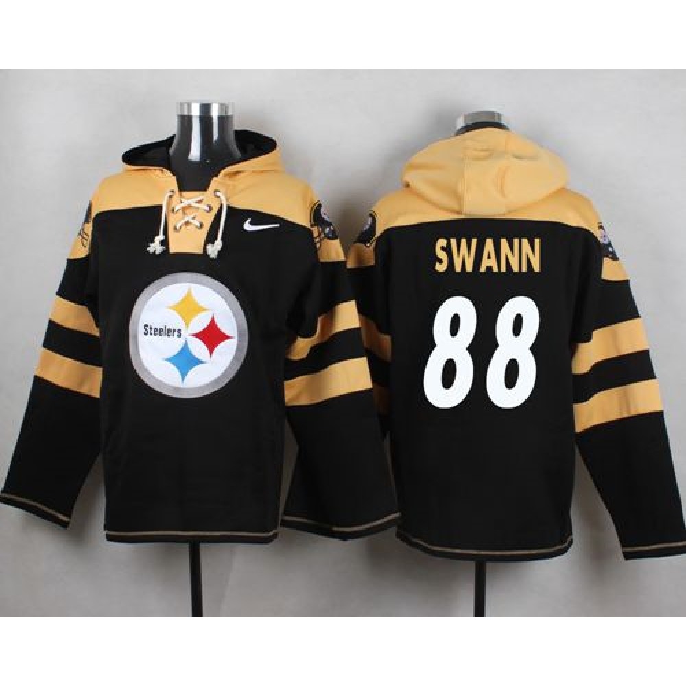 Steelers #88 Lynn Swann Black Player Pullover NFL Hoodie 1