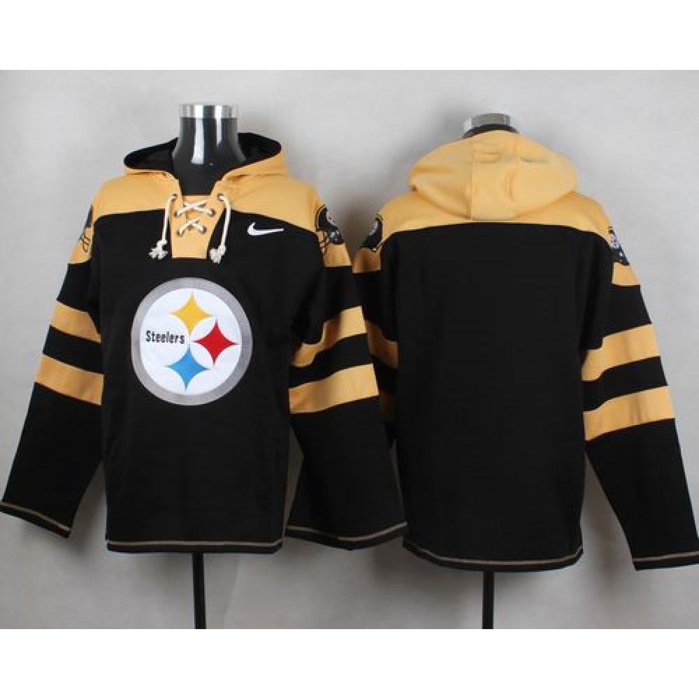 Steelers Blank Black Player Pullover NFL Hoodie 1