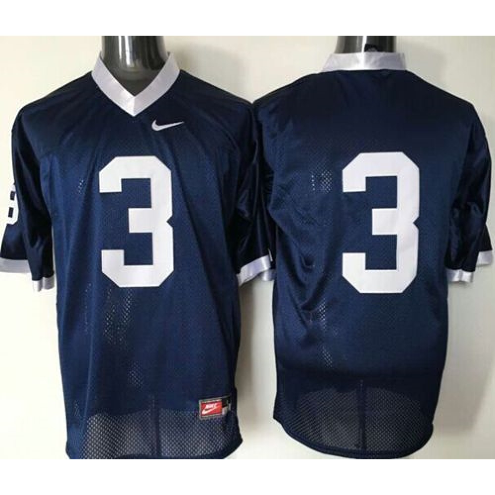 Nittany lions #3 Navy Blue Stitched NCAA Jersey 1