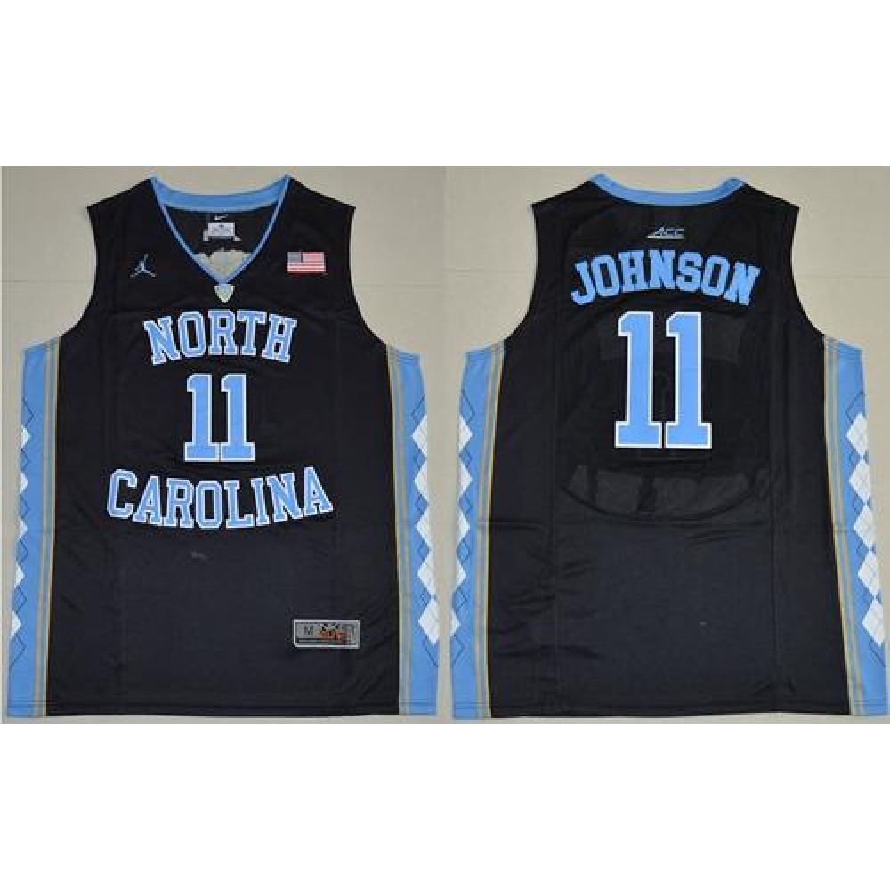 North Carolina #11 Brice Johnson Black Basketball Stitched NCAA Jersey 1