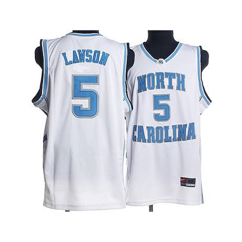 North Carolina #5 Ty Lawson White Stitched NCAA Jersey 1