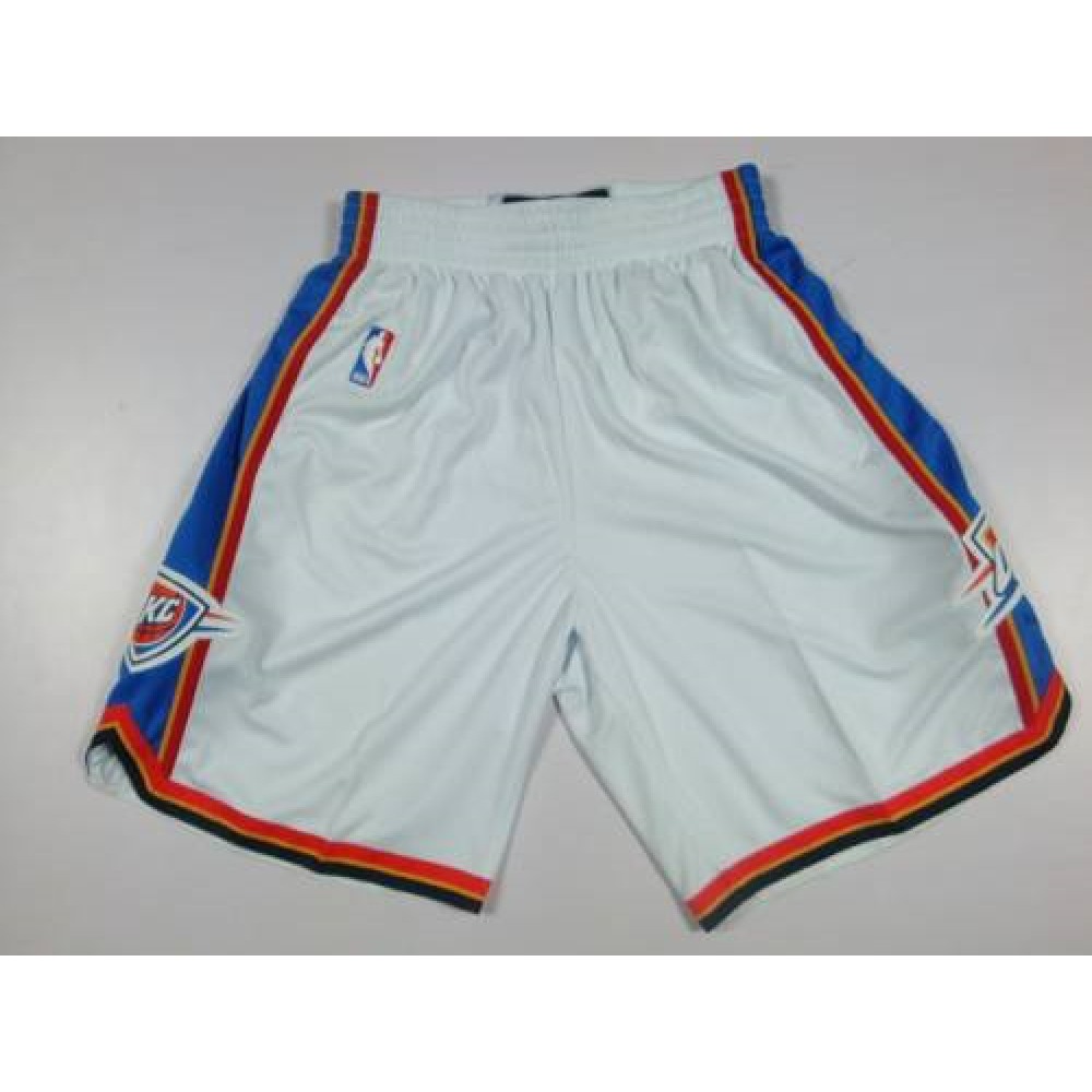Oklahoma City Thunder White NBA Shorts 1