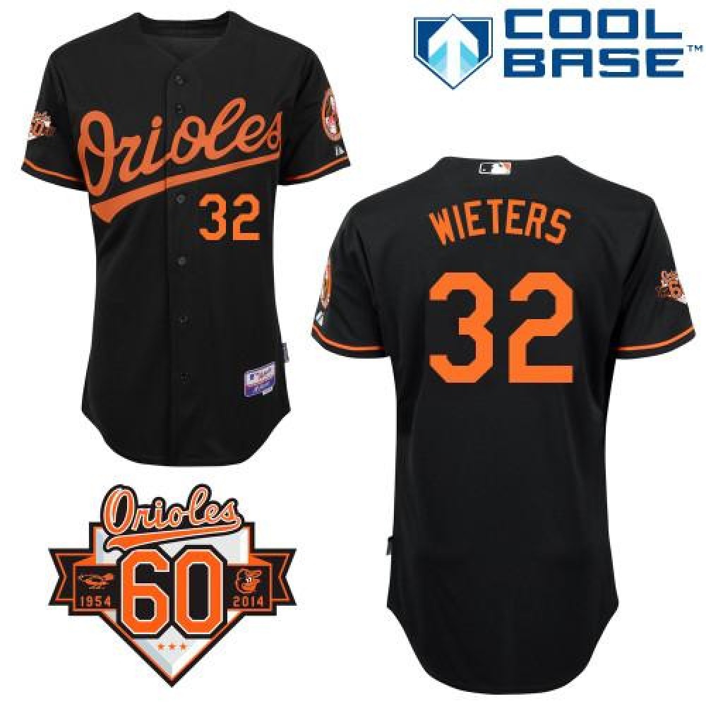 Orioles #32 Matt Wieters Black Cool Base Stitched MLB Jersey 1