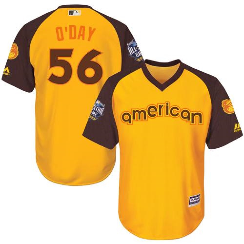 Orioles #56 Darren O'Day Gold 2016 All-Star American League Stitched Youth MLB Jersey 1