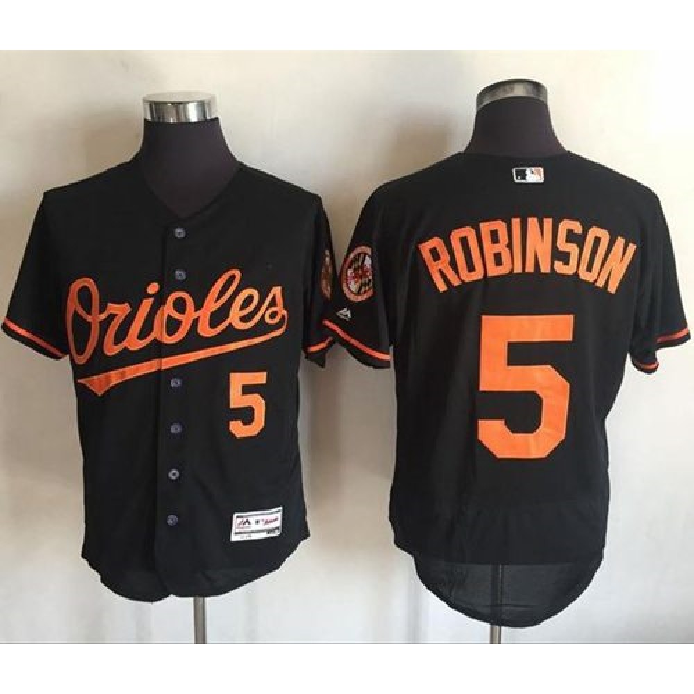 Orioles #5 Brooks Robinson Black Flexbase Authentic Collection Stitched MLB Jersey 1