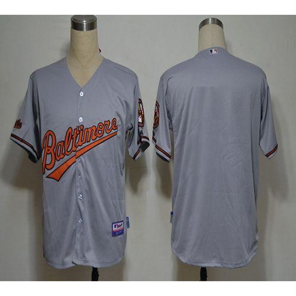 Orioles Blank Grey Cool Base Stitched MLB Jersey 1