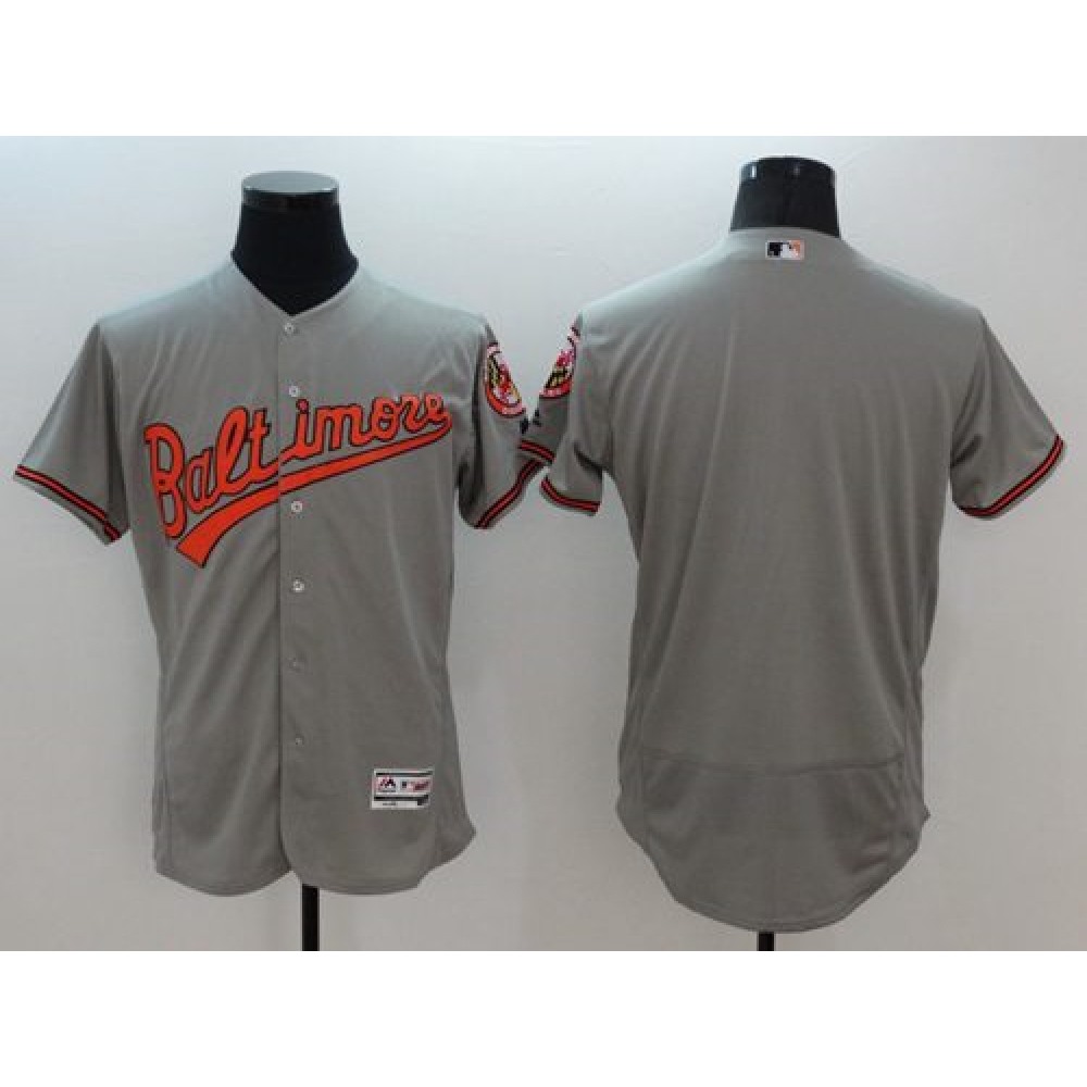 Orioles Blank Grey Flexbase Authentic Collection Stitched MLB Jersey 1