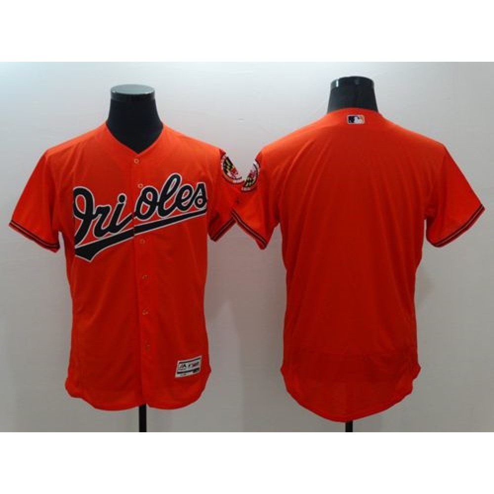 Orioles Blank Orange Flexbase Authentic Collection Stitched MLB Jersey 1