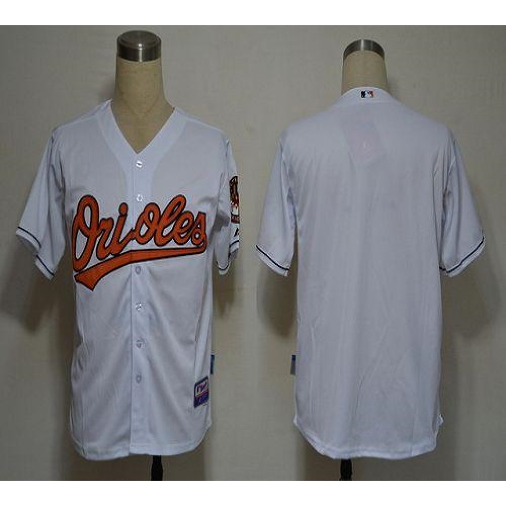 Orioles Blank White Cool Base Stitched MLB Jersey 1