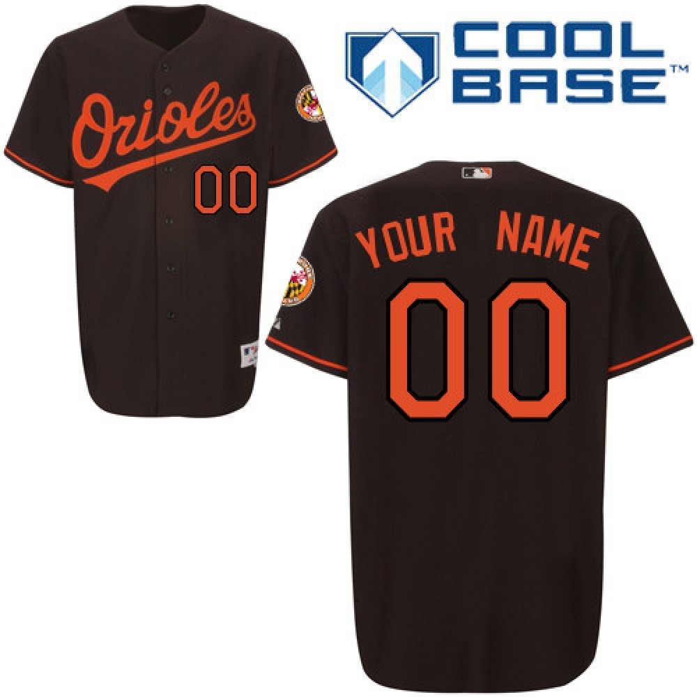 Orioles Personalized Authentic Black MLB Jersey 1
