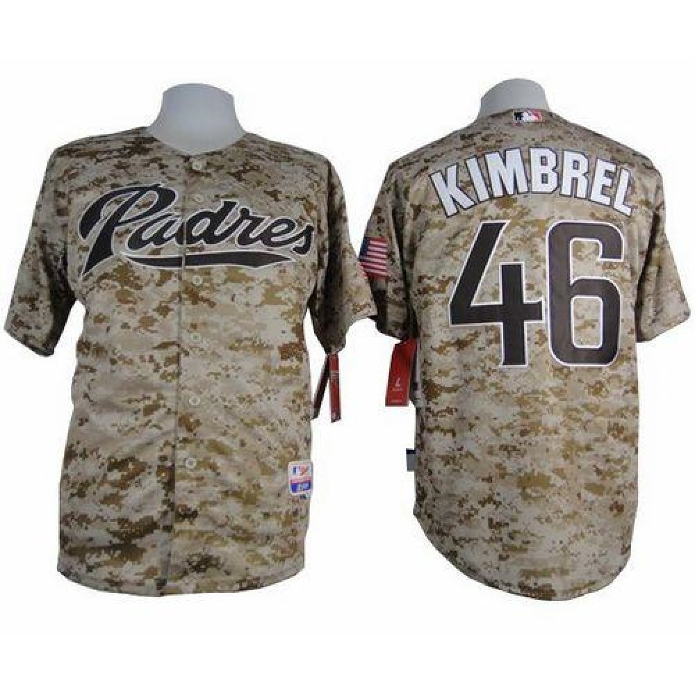 Padres #46 Craig Kimbrel Camo Alternate 2 Cool Base Stitched MLB Jersey 1