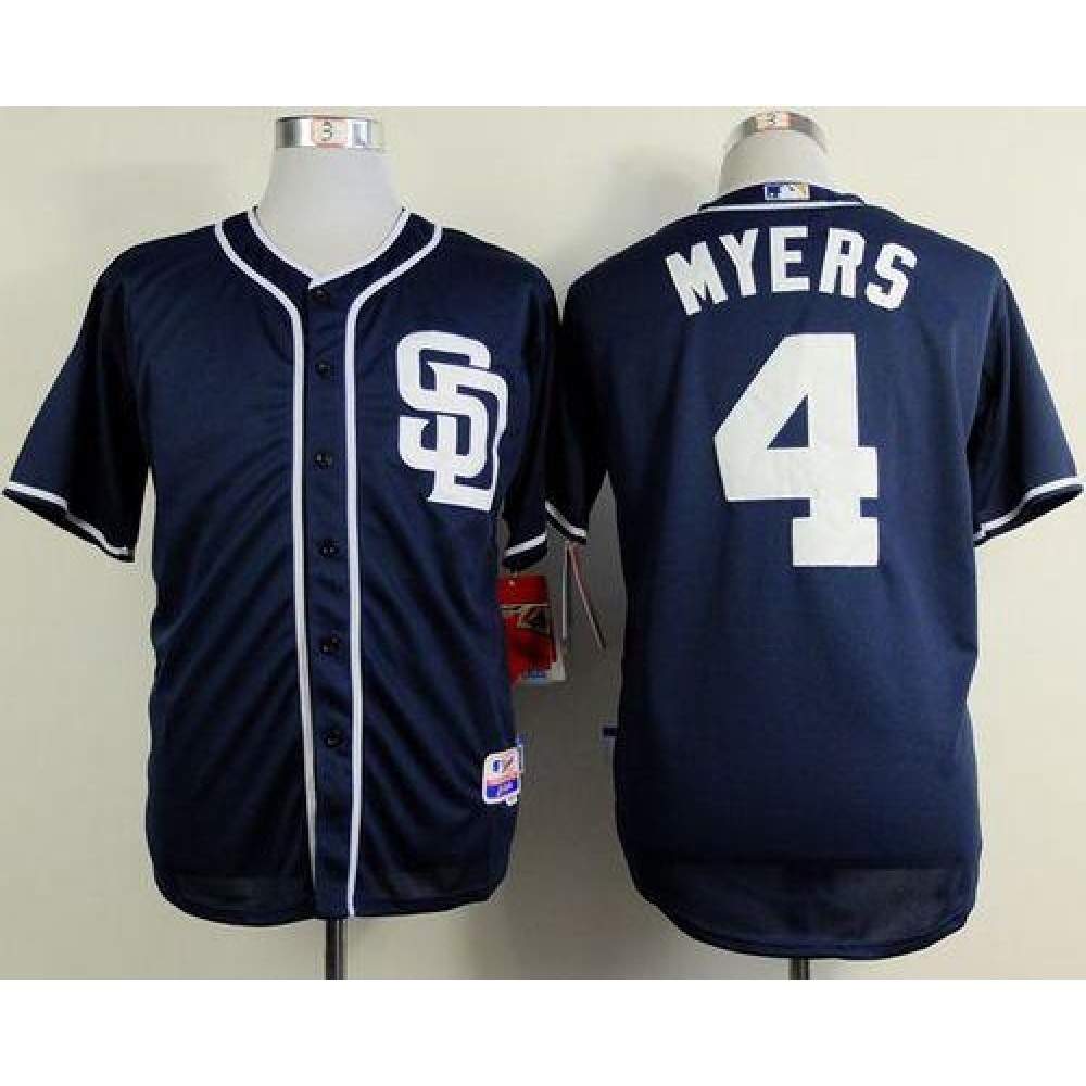 Padres #4 Wil Myers Dark Blue Alternate 1 Cool Base Stitched MLB Jersey 1