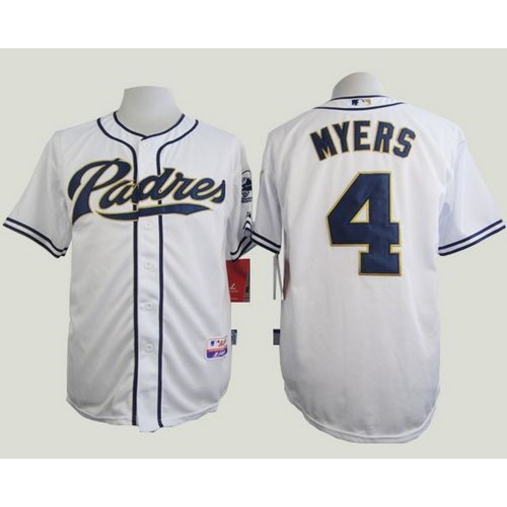 Padres #4 Wil Myers White Cool Base Stitched MLB Jersey 1