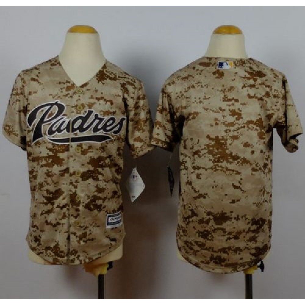 Padres Blank Camo Alternate 2 Stitched Youth MLB Jersey 1
