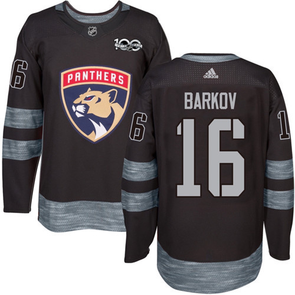 Panthers #16 Aleksander Barkov Black 1917-2017 100th Anniversary Stitched NHL Jersey 1