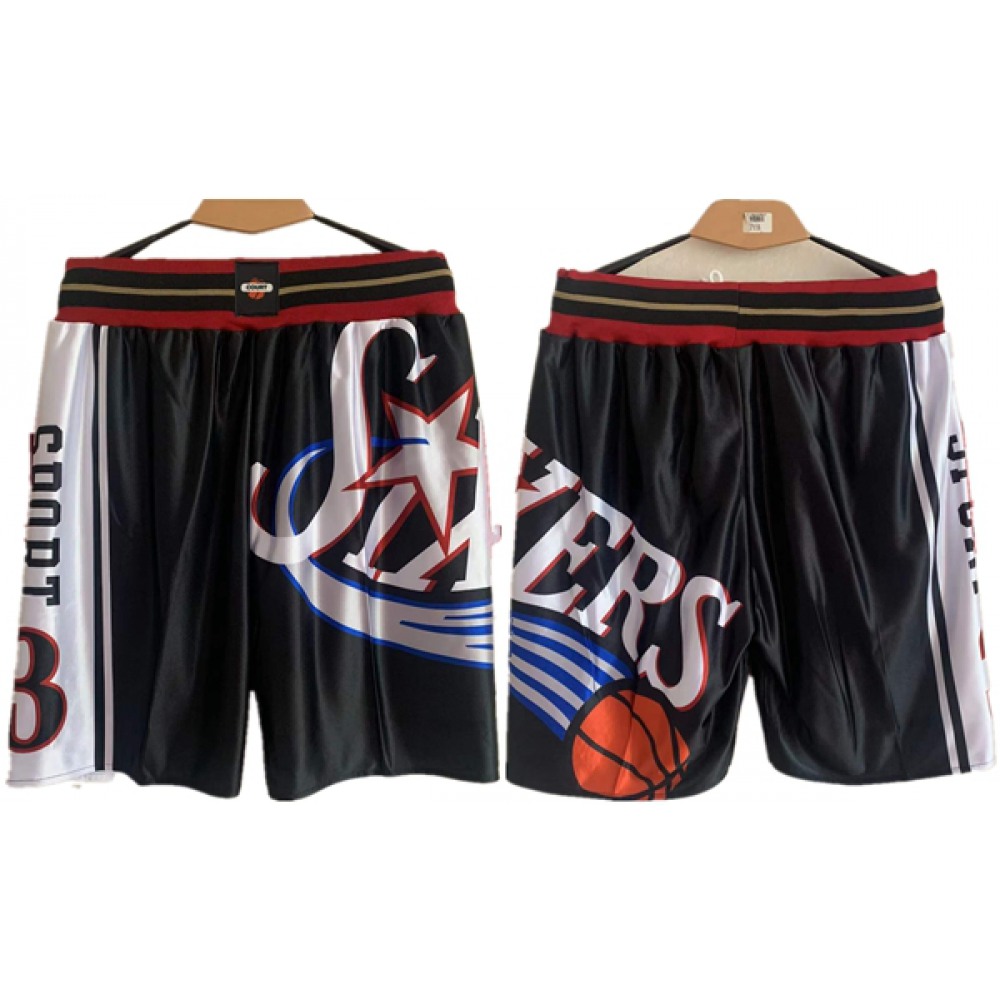 Philadelphia 76ers Black Shorts (Run Small) 1