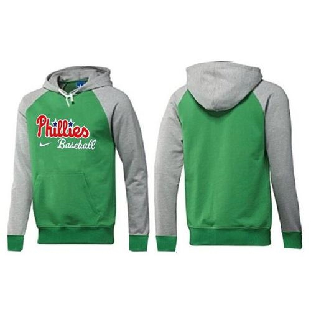 Philadelphia Phillies Pullover Hoodie Green & Grey 1