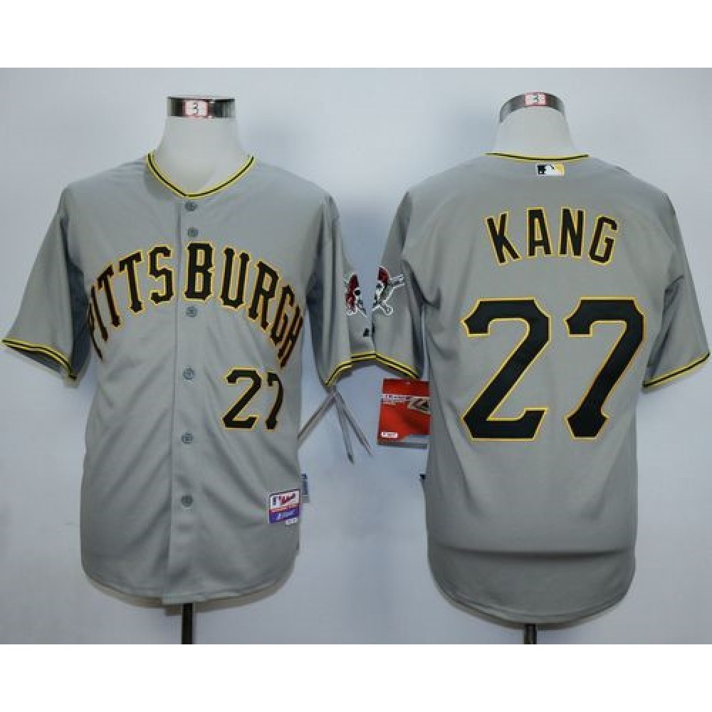 Pirates #27 Jung-ho Kang Grey Cool Base Stitched MLB Jersey 1