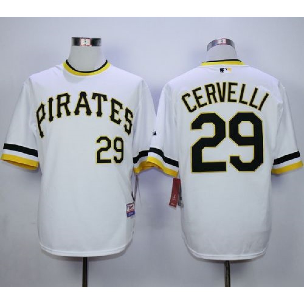 Pirates #29 Francisco Cervelli White Alternate 2 Cool Base Stitched MLB Jersey 1