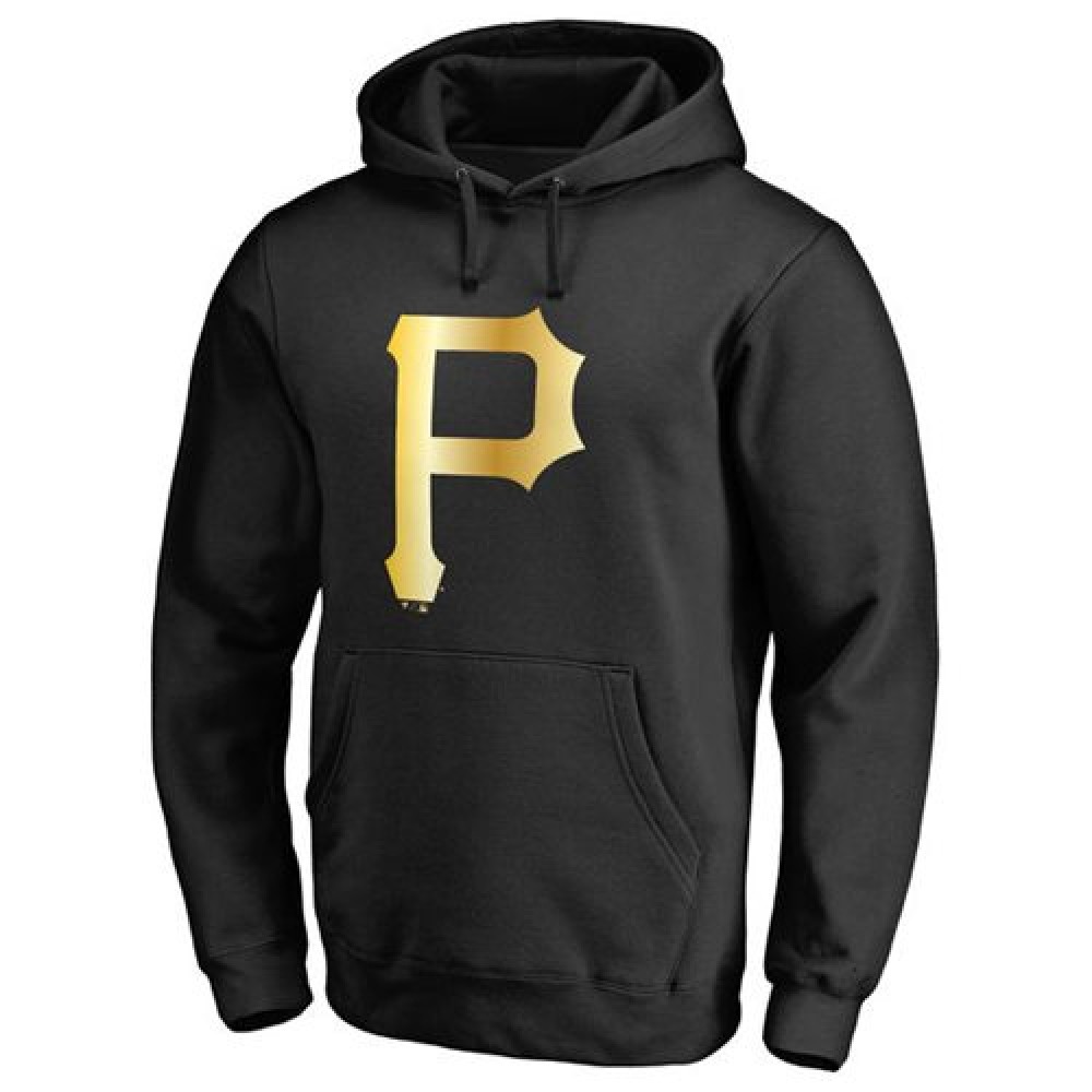 Pittsburgh Pirates Gold Collection Pullover Hoodie Black 1
