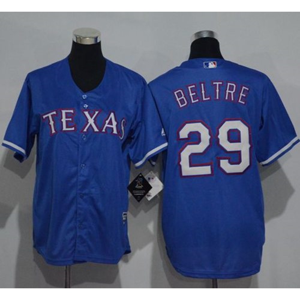 Rangers #29 Adrian Beltre Blue Cool Base Stitched Youth MLB Jersey 1