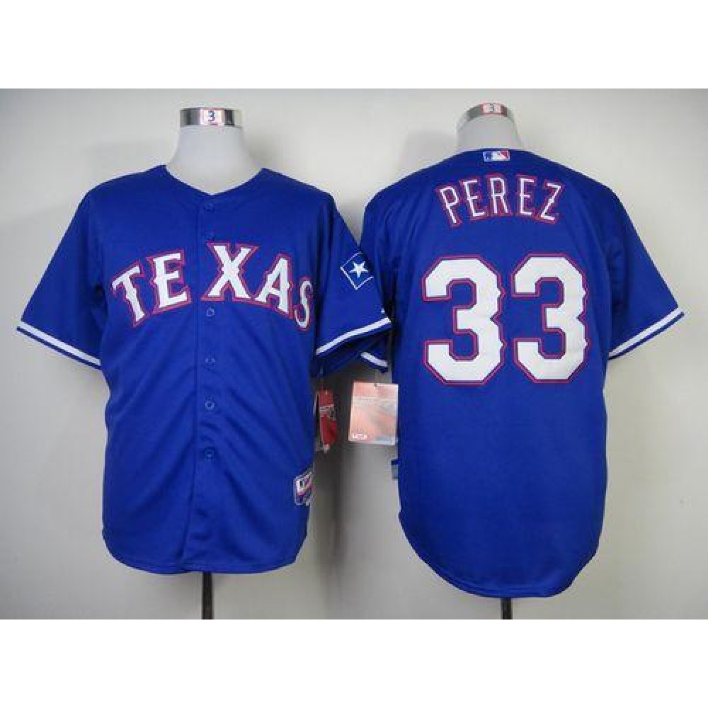 Rangers #33 Martin Perez Blue Cool Base Stitched MLB MLB Jersey 1