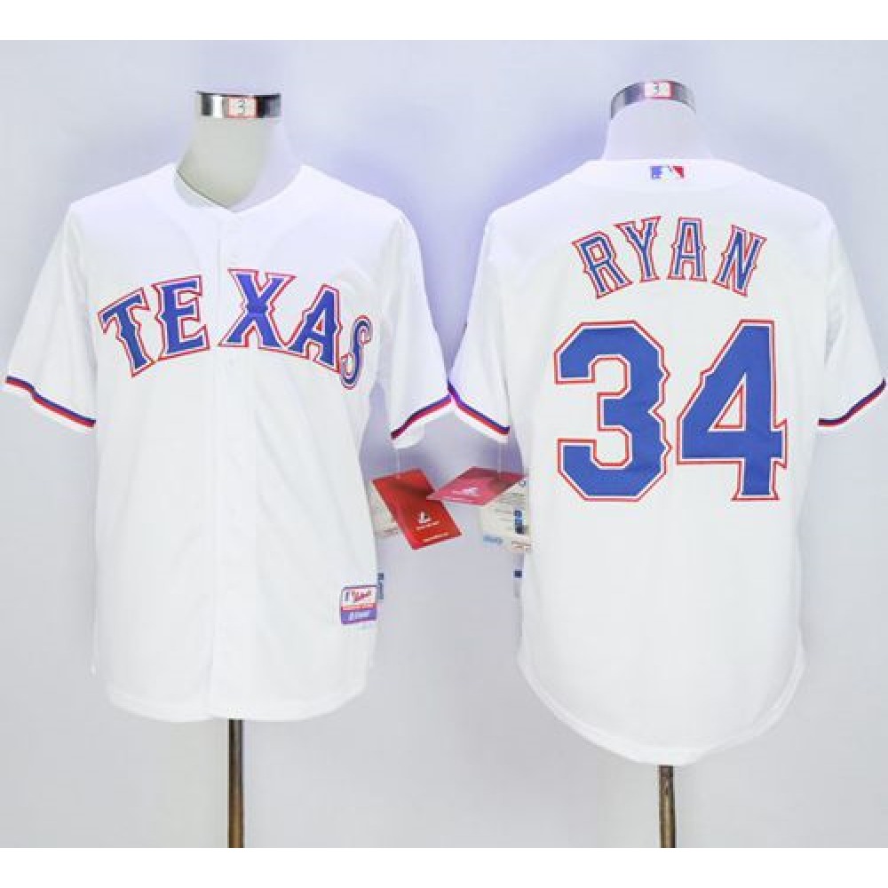 Rangers #34 Nolan Ryan White Cool Base Stitched MLB Jersey 1