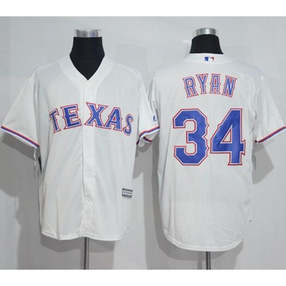 Rangers #34 Nolan Ryan White New Cool Base Stitched MLB Jersey 1