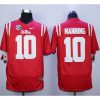 Rebels #10 Eli Manning Red Stitched NCAA Jersey