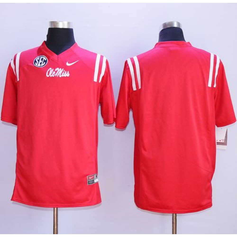 Rebels Blank Red Stitched NCAA Jersey 1