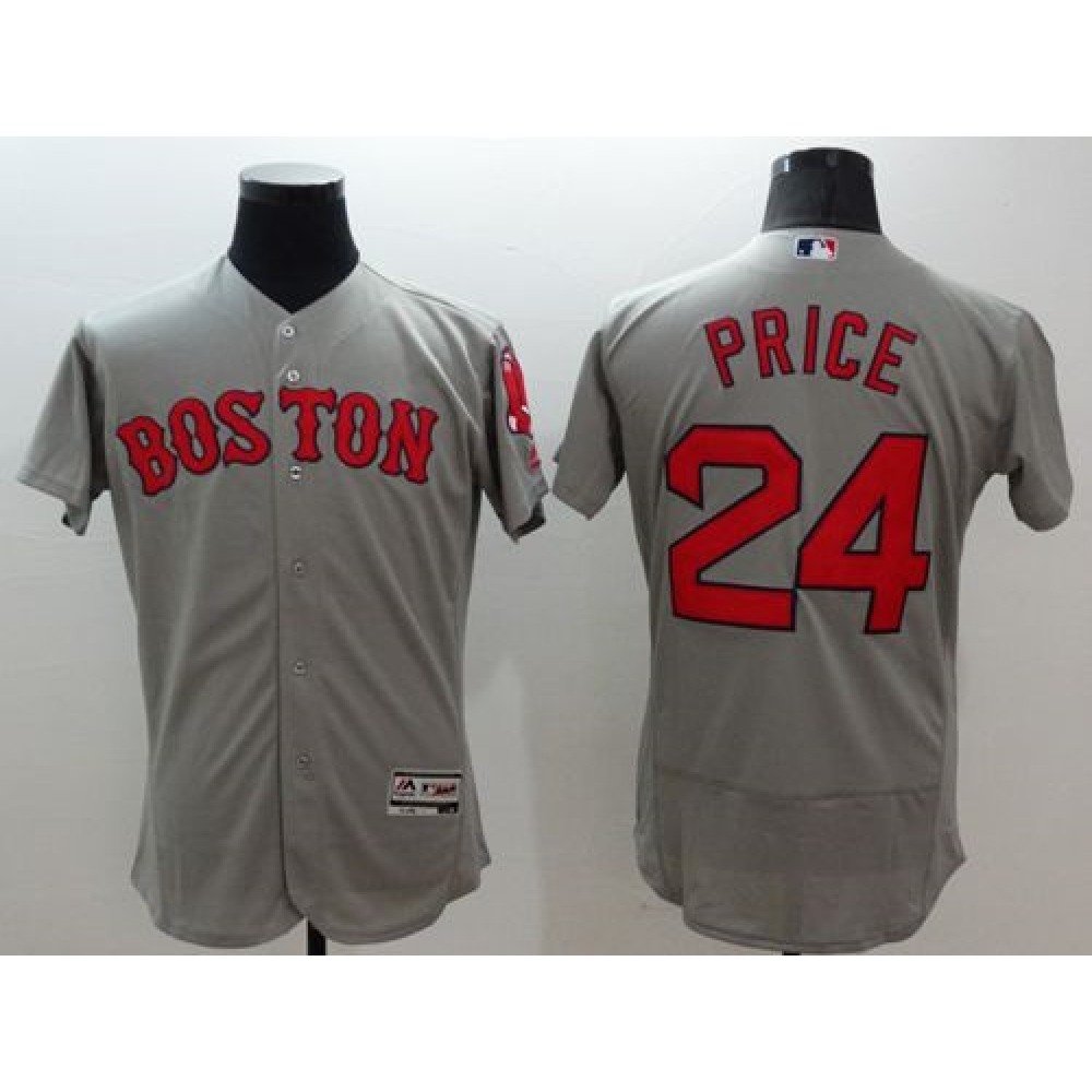 Red Sox #24 David Price Grey Flexbase Authentic Collection Stitched MLB Jersey 1